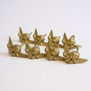 Vintage Brass Cherubs Napkin Rings Set of 8 Dining Decor - Made in India